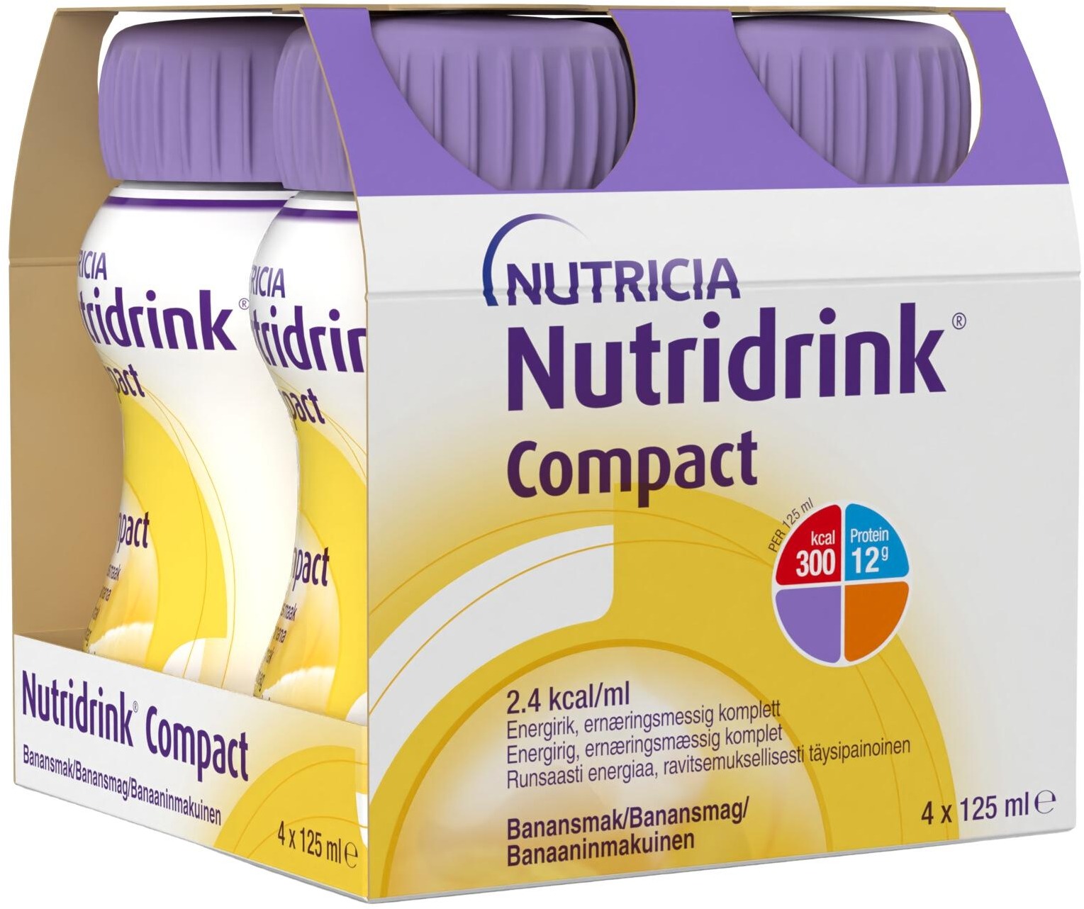 Nutridrink Compact s příchutí banánovou 4x125 ml