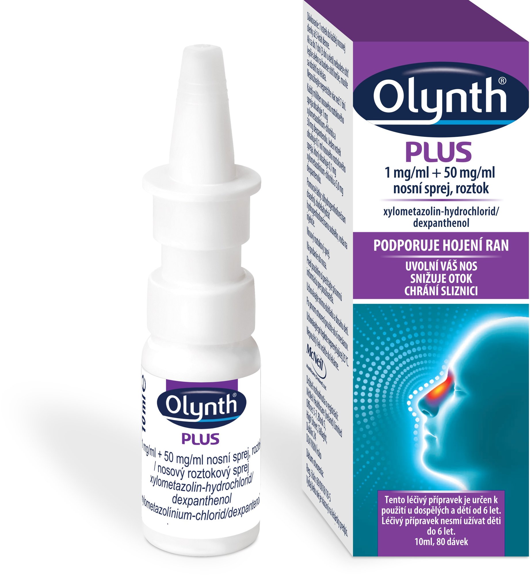 Olynth PLUS 1 mg/50 mg/ml nosní roztokový sprej