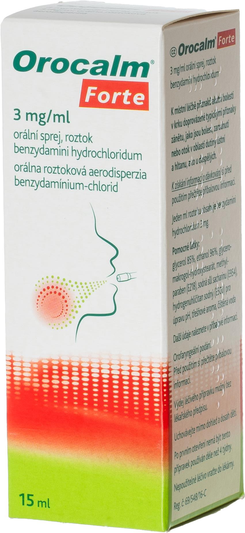 Orocalm Forte 3 mg/ml orální sprej 15 ml
