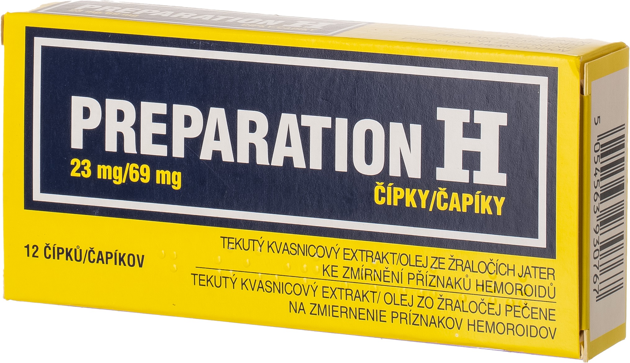 Preparation H čípky pro léčbu hemeroidů, 12 ks