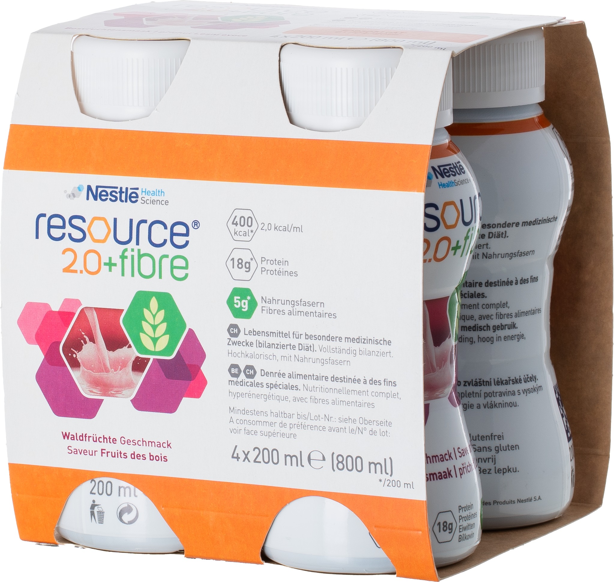 Resource 2.0 kcal Fibre lesní plody 4 × 200 ml