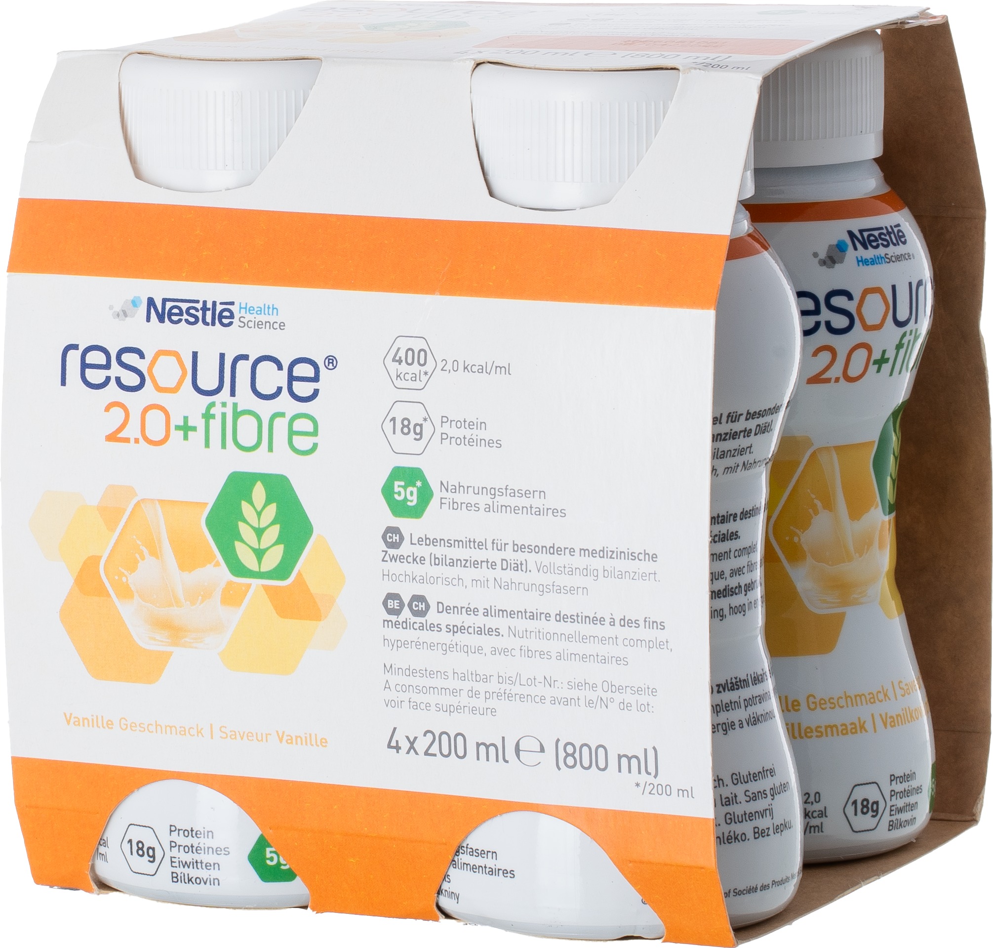 Resource 2,0 kcal Fibre vanilkový 4 × 200 ml