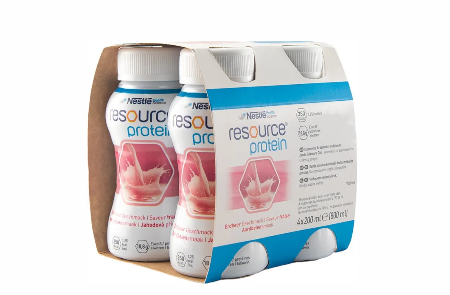 Resource Protein Jahodový perorální roztok 4 × 200 ml