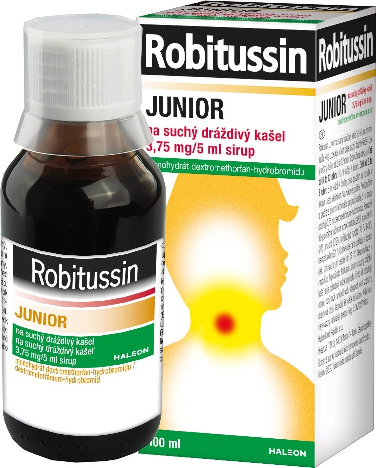 Robitussin Junior sirup pro děti na suchý kašel 100 ml