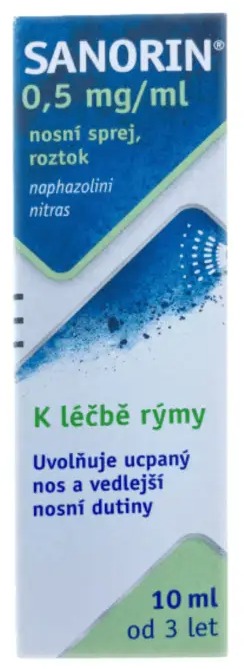 Sanorin 0,5 mg/ml nosní sprej 10 ml