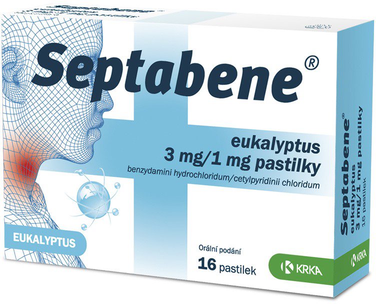 Septabene eukalyptus 3 mg/1 mg 16 pastilek