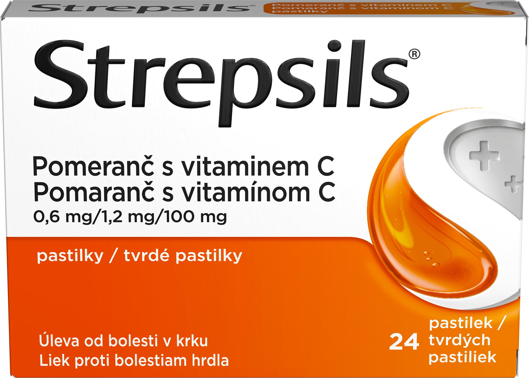 Strepsils Pomeranč s vitamínem C 24 pastilek