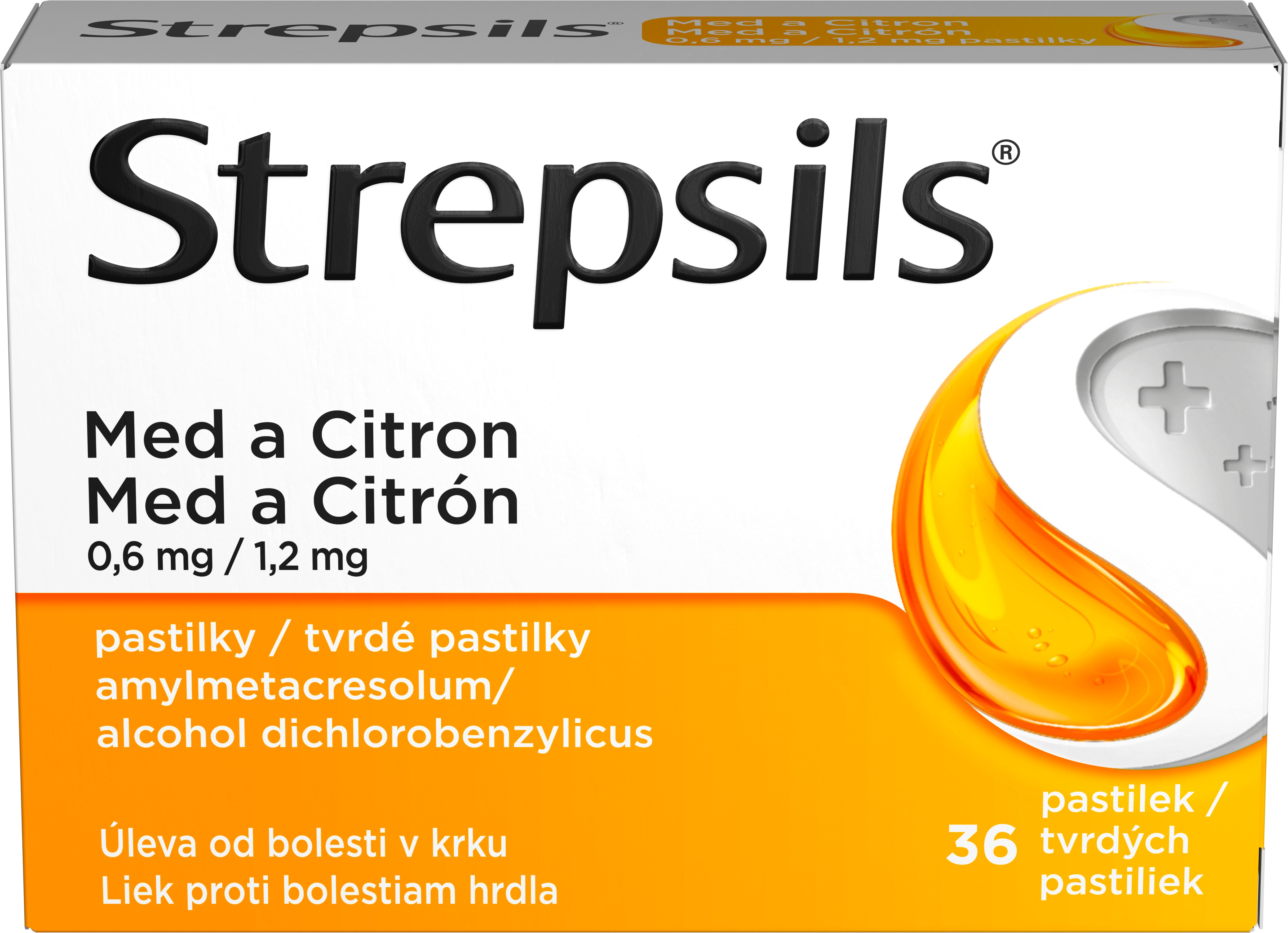 Strepsils Med a Citron 36 pastilek