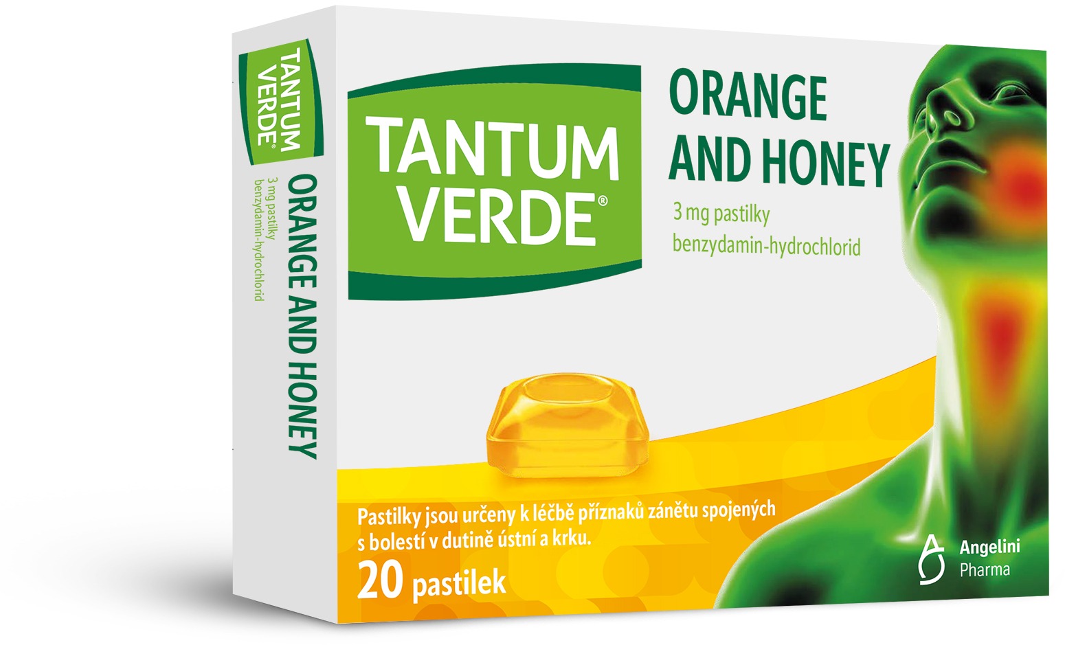 Tantum Verde Orange and Honey 3 mg 20 pastilek