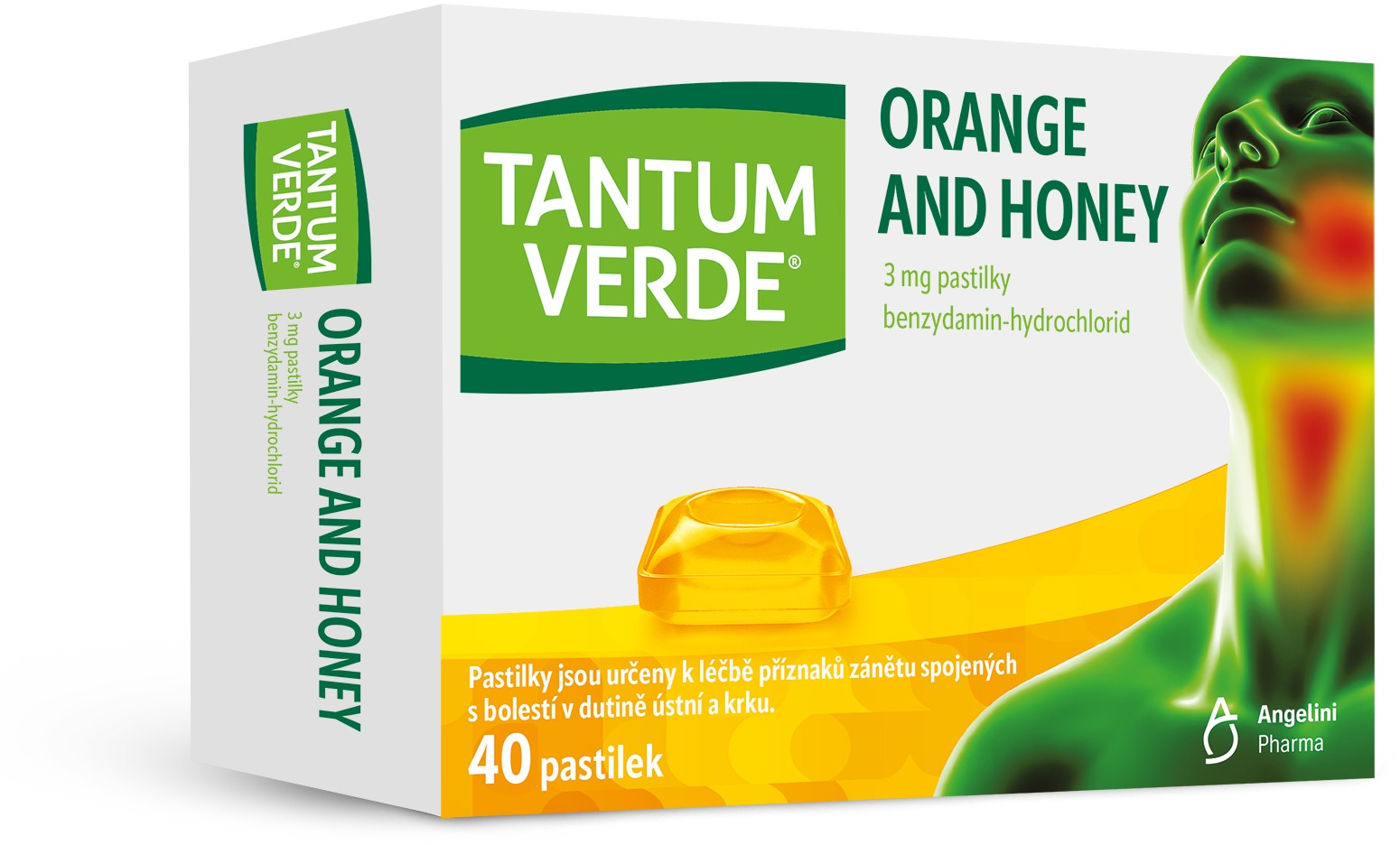 Tantum Verde Orange and Honey 3 mg 40 pastilek