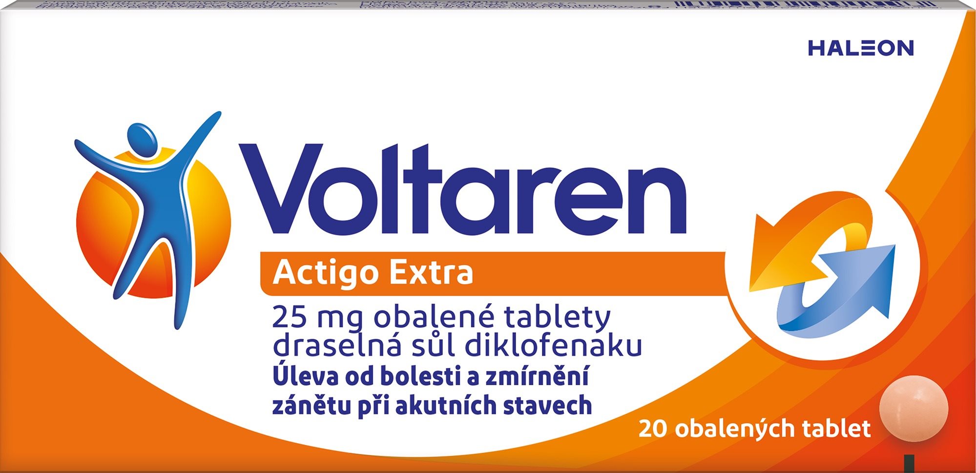 Voltaren Actigo Extra 25 mg tablety proti bolesti 20 ks