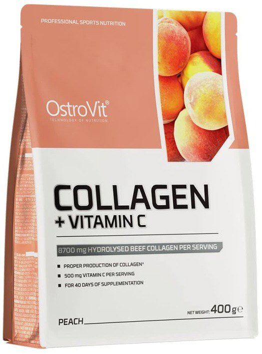 OstroVit kolagen + vitamín C, 400 g, Broskev