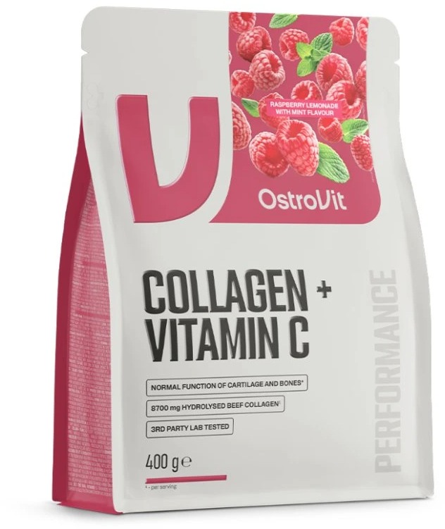 OstroVit kolagen + vitamín C, 400 g, Malinová limonáda s mátou