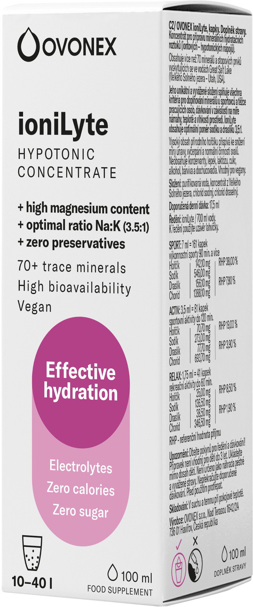 Ovonex IoniLyte hypotonic concentrate, 100 ml