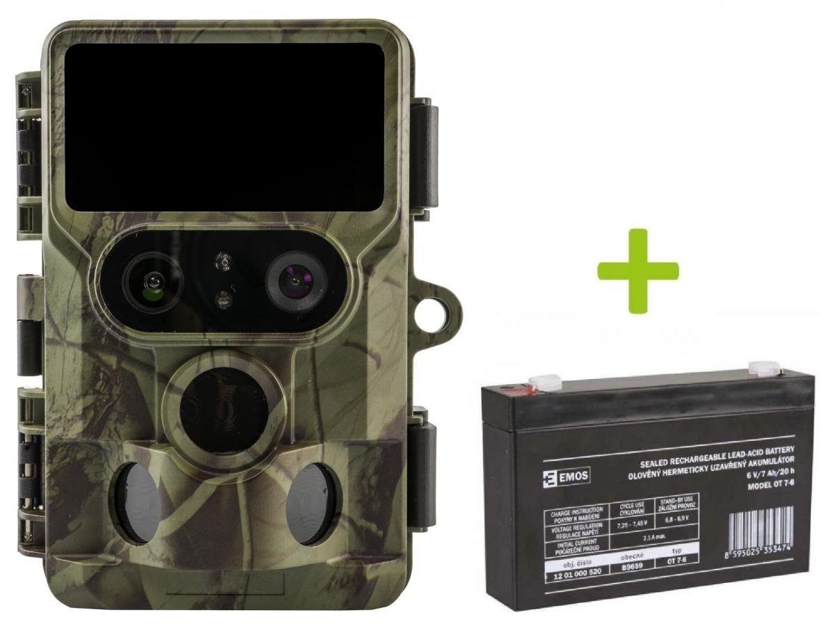 OXE Tarantula WiFi 4K, ext. akum. 6V/7Ah a napájecí kabel + 32GB SD karta, 8ks bat. a stativ