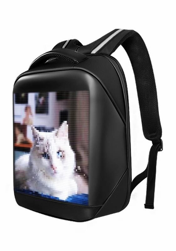 Oxe led smart batoh s displejem, černý