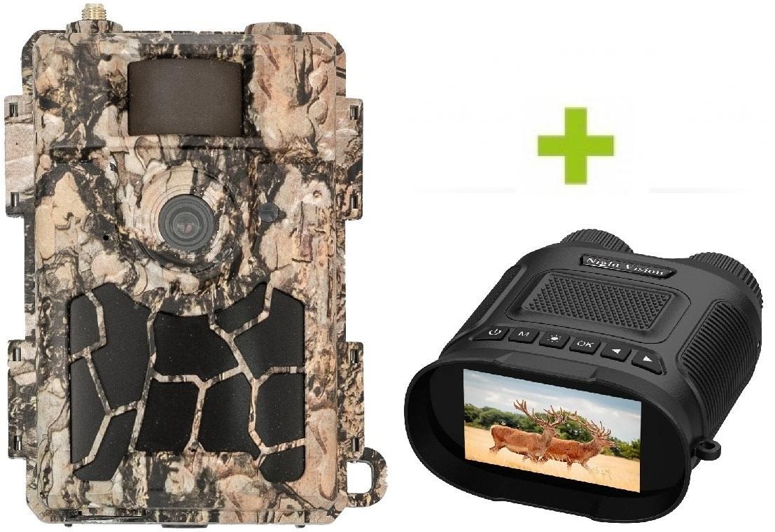 Fotopast OXE Spider 4G a binokulární noční vidění OXE DV29 + 32GB SD karta, SIM, stativ