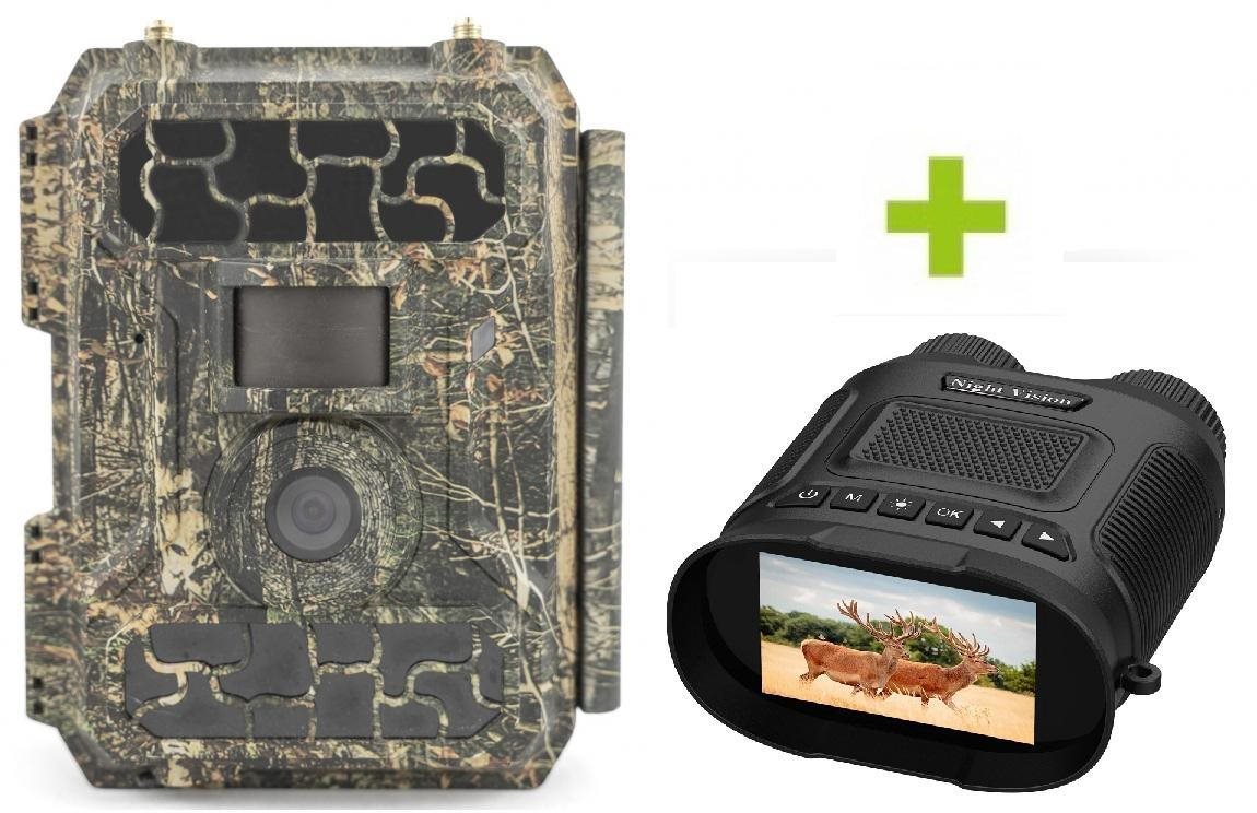 Fotopast OXE Panther 4G a binokulární noční vidění OXE DV29 + 32GB SD karta, SIM karta