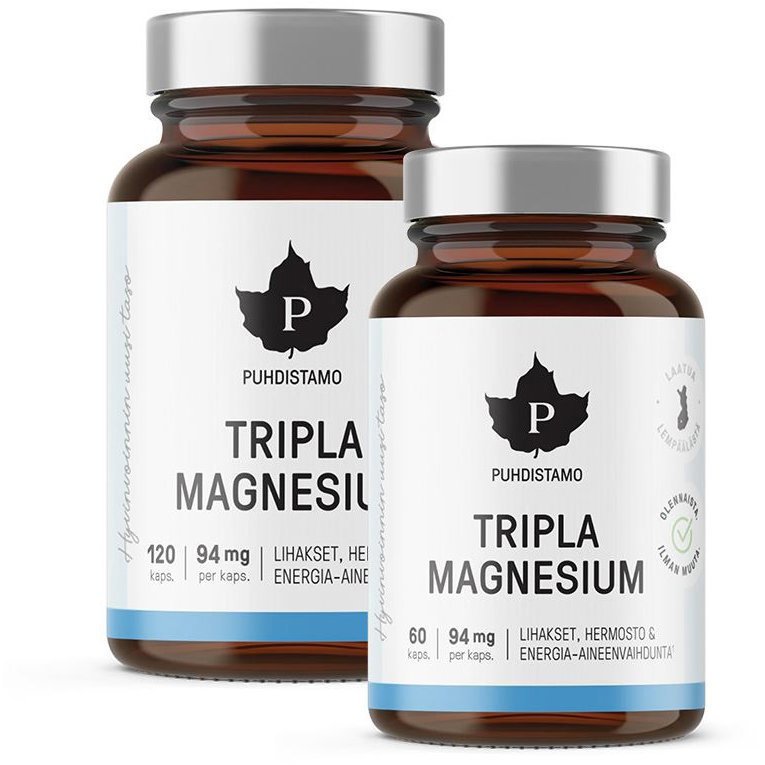 Puhdistamo Triple Magnesium 120 kapslí + 60 kapslí