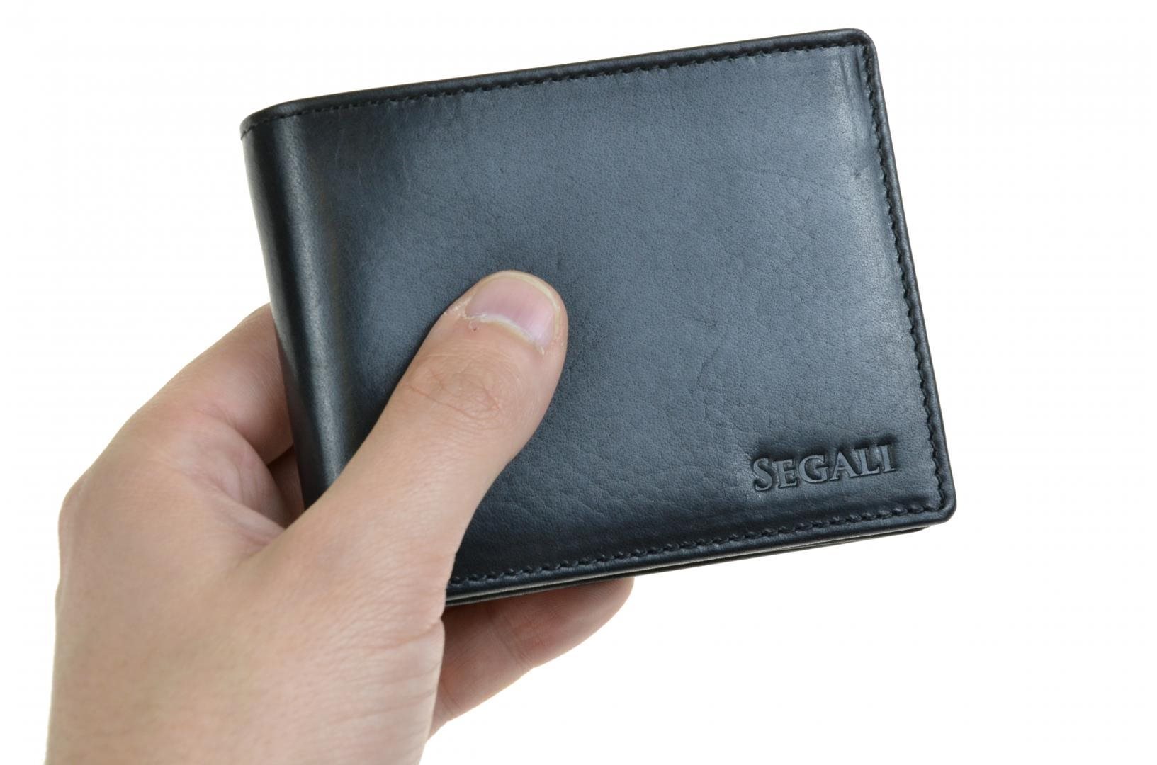 Moje černá peněženka SEGALI 517 797 026 kožená