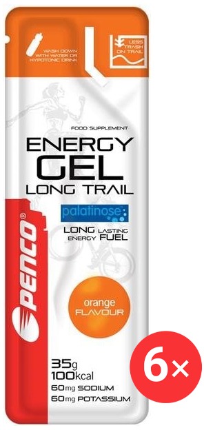Penco Energy gel LONG TRAIL 6 x 35 g, pomeranč