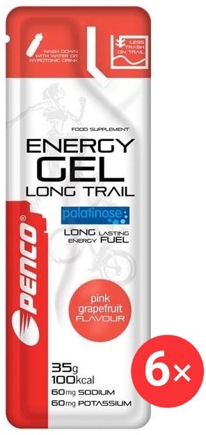 Penco Energy gel LONG TRAIL 6 x 35 g, růžový grep