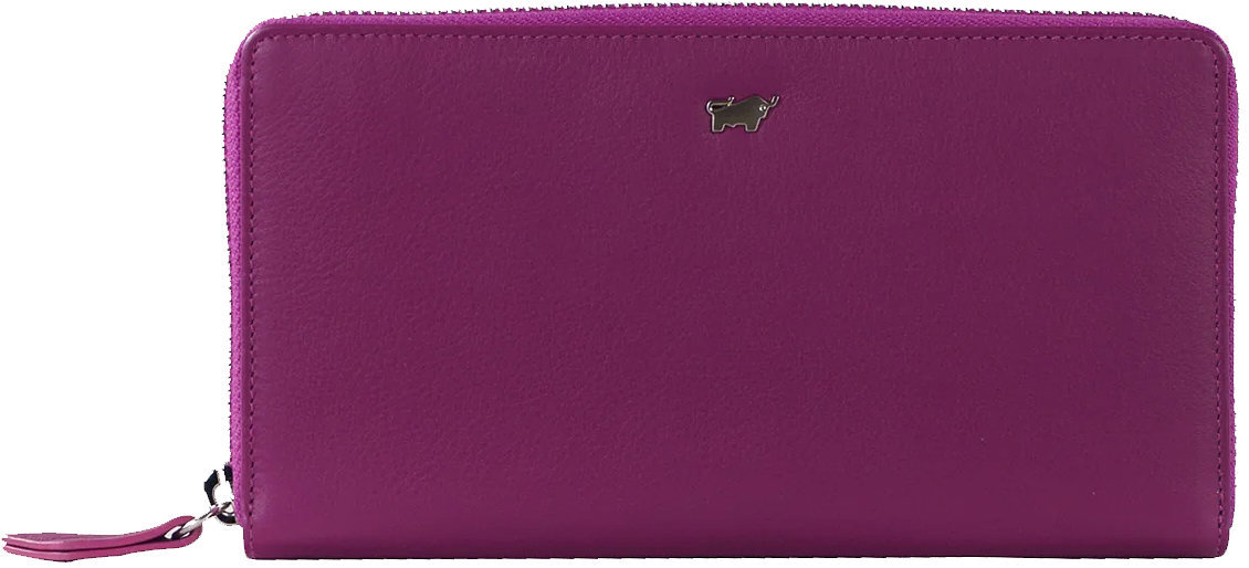 Braun Büffel Joy RFID RV Wallet 18 card slots, purple plum