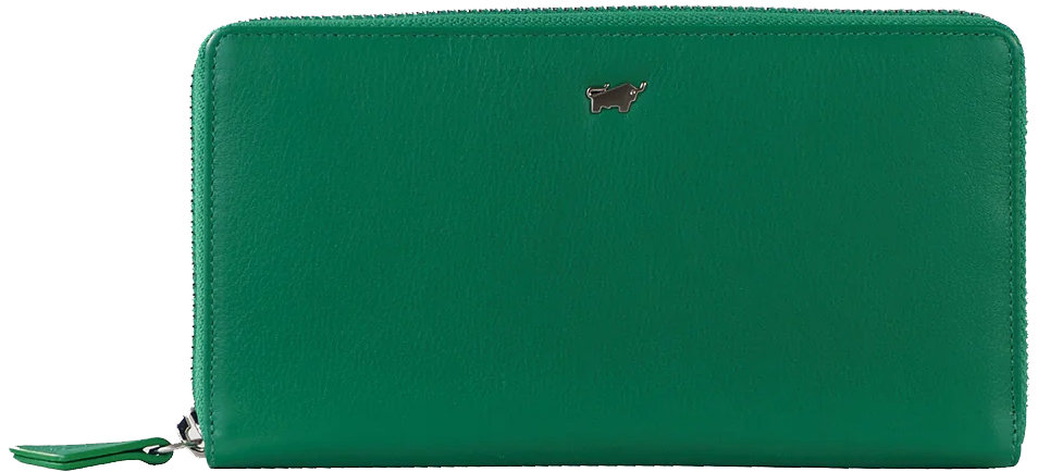 Braun Büffel Joy RFID RV Wallet 18 card slots, fern green