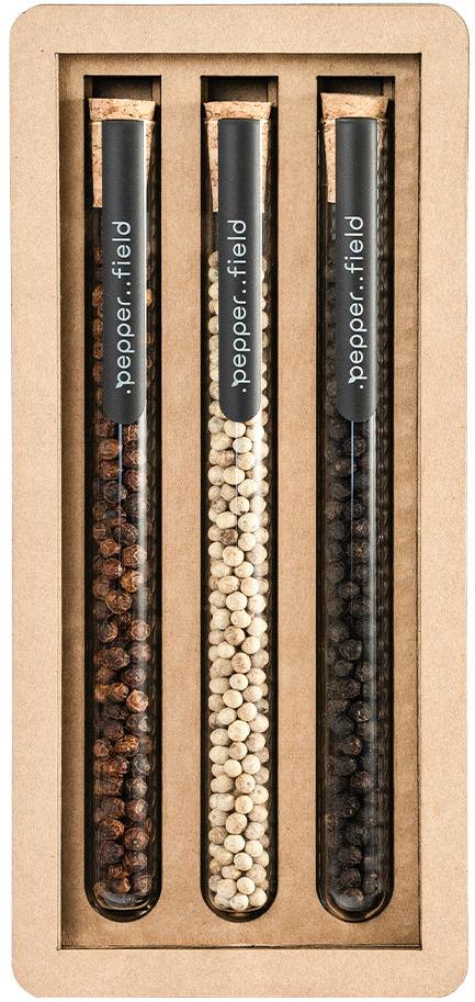 .pepper..field Sada malých zkumavek v dárkové krabičce 3 × 10 g