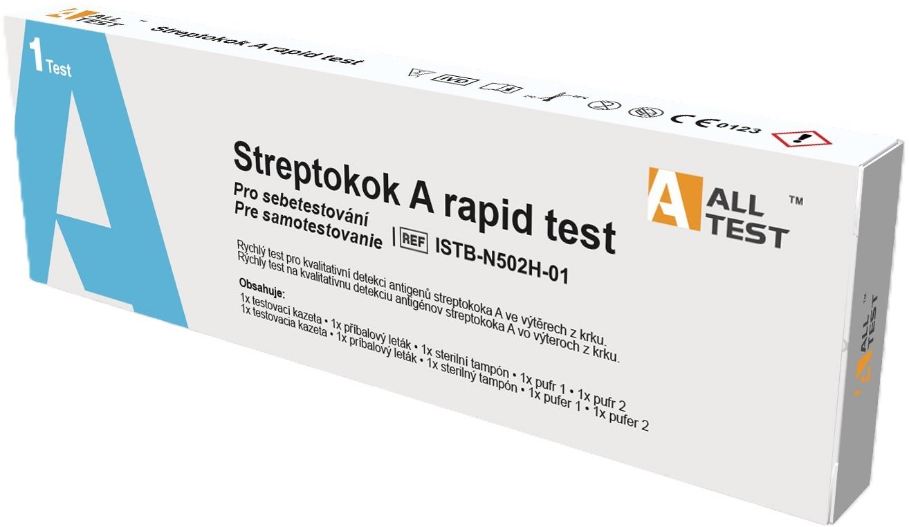 ALLTEST Streptokok A rapid test výtěr z krku 1 ks