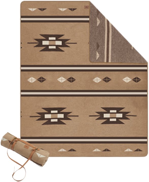 Naturehike Vlněná deka s geometrickým vzorem, 1950 g, tmavě hnědá