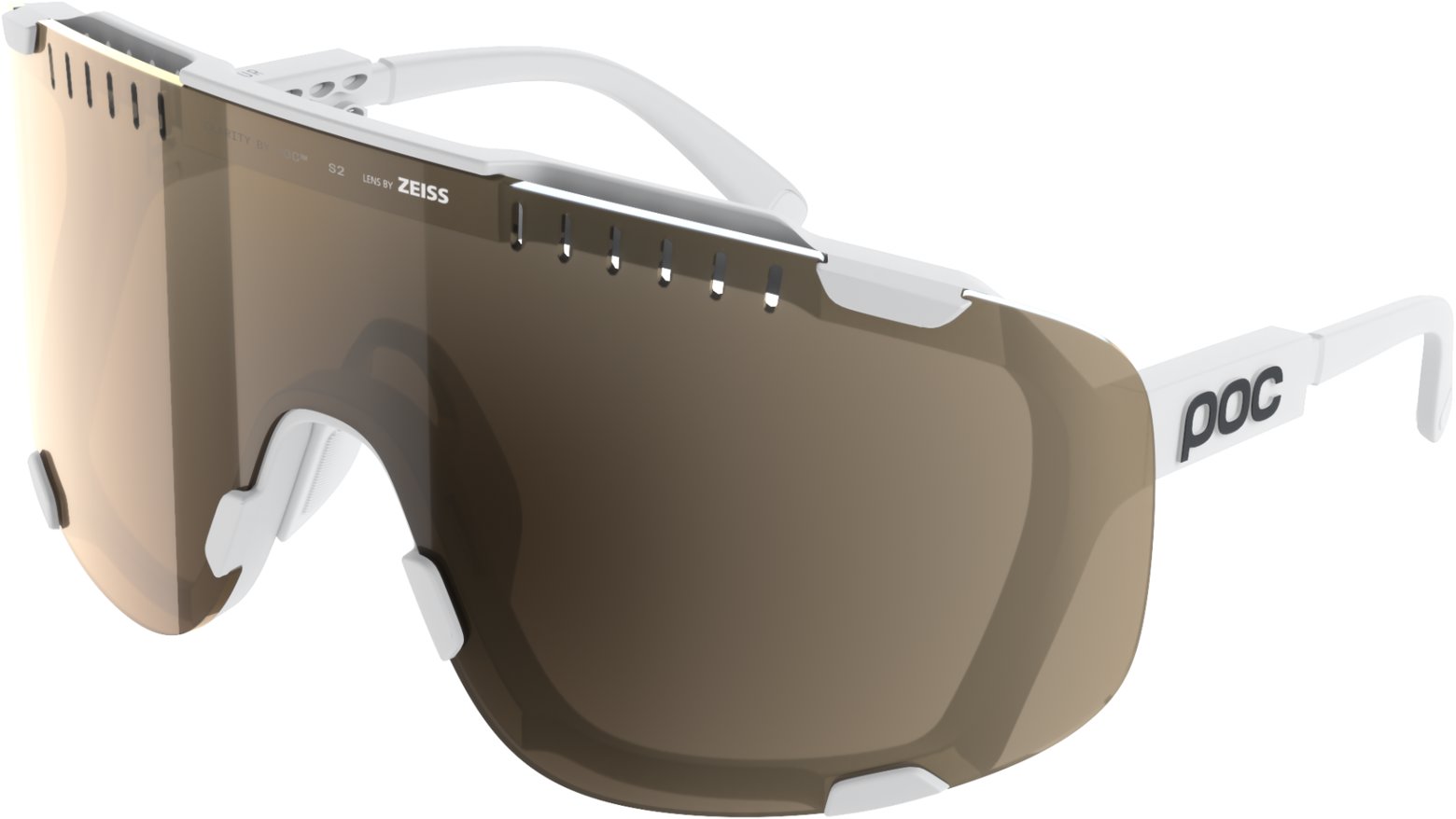 POC Devour Hydrogen White/Clarity Trail /Partly Sunny Silver One