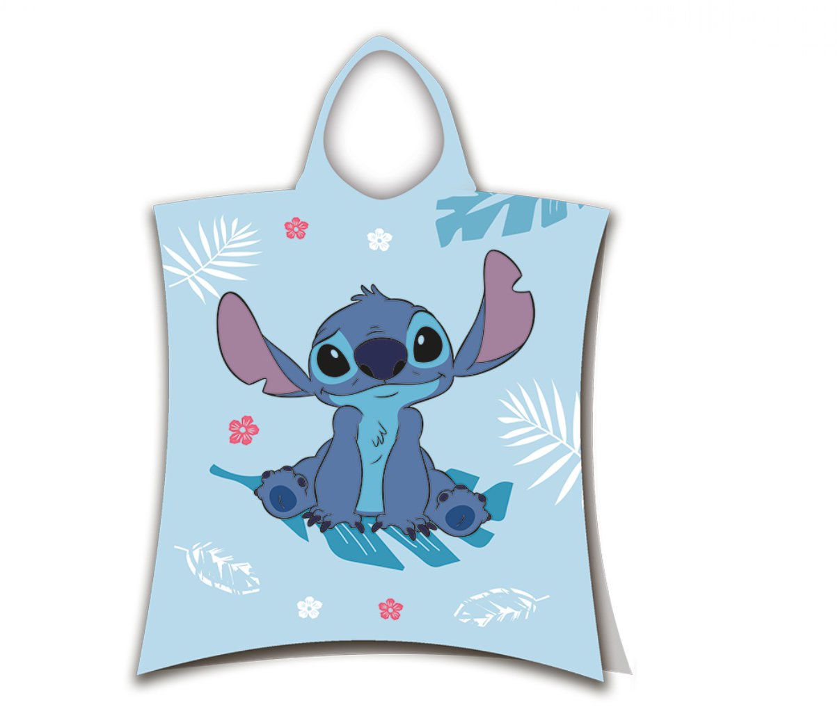 Jerry Fabrics Plážová osuška pončo 50 × 115 cm, Lilo and Stitch Blue