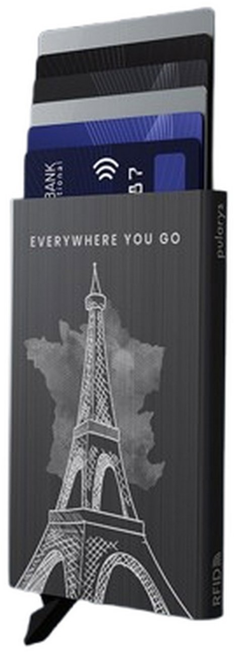 Pularys Pouzdro na doklady Eiffel šedé, kartáčovaný hliník