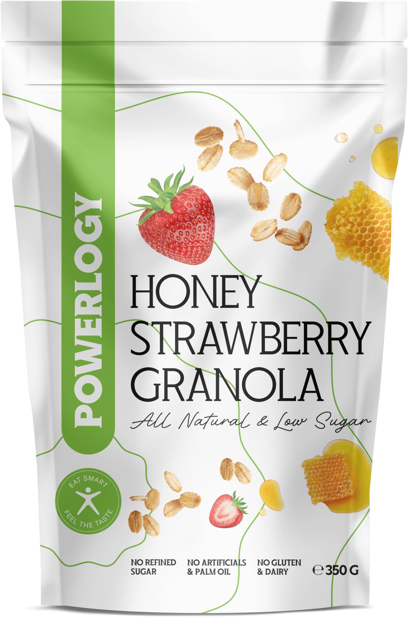 Powerlogy Honey Strawberry Granola 350 g
