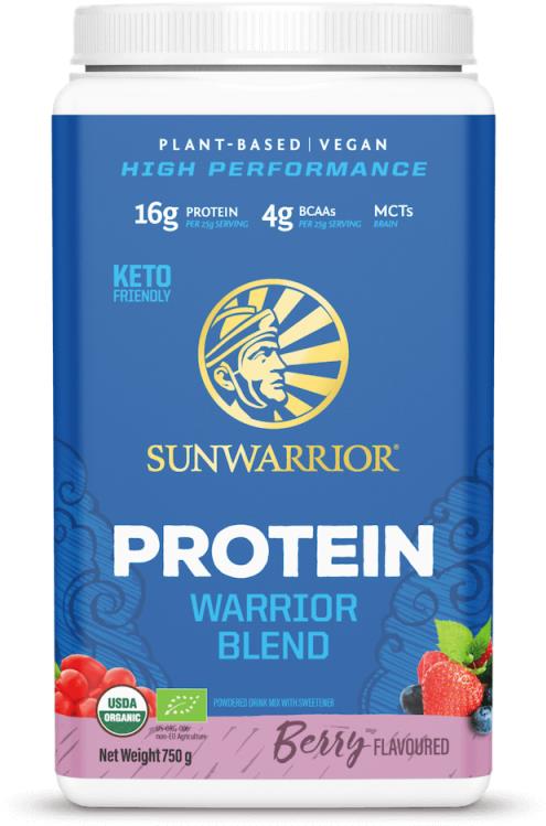 Sunwarrior Protein Blend BIO 750 g, lesní plody