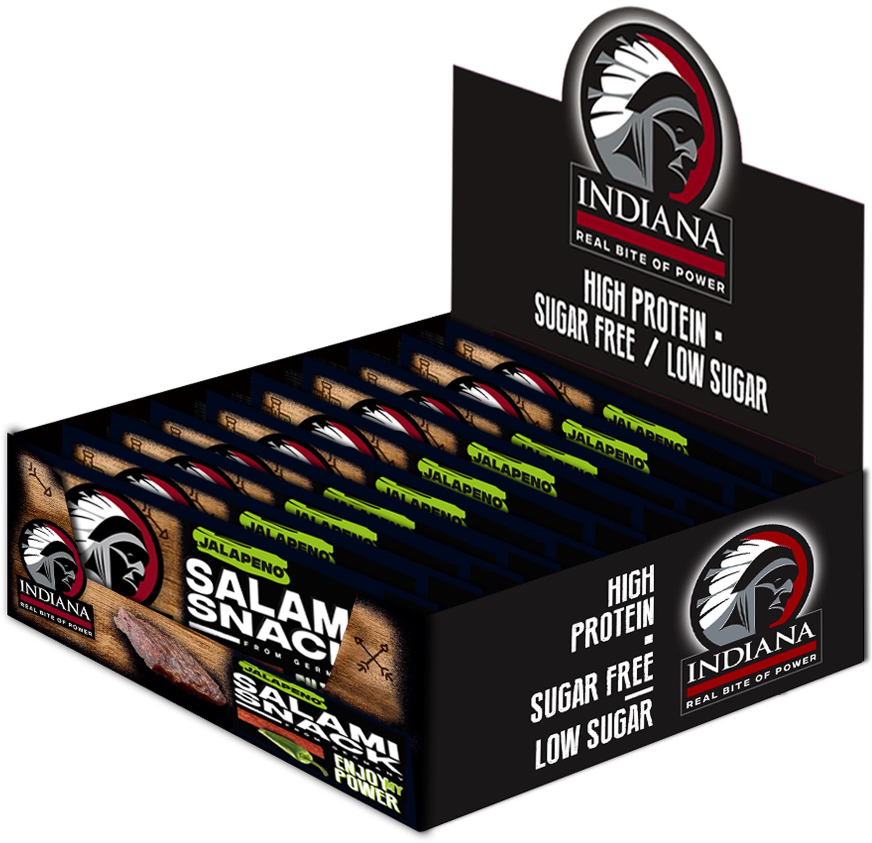 Indiana Salami Snack Jalapeno 10 × 18 g - display