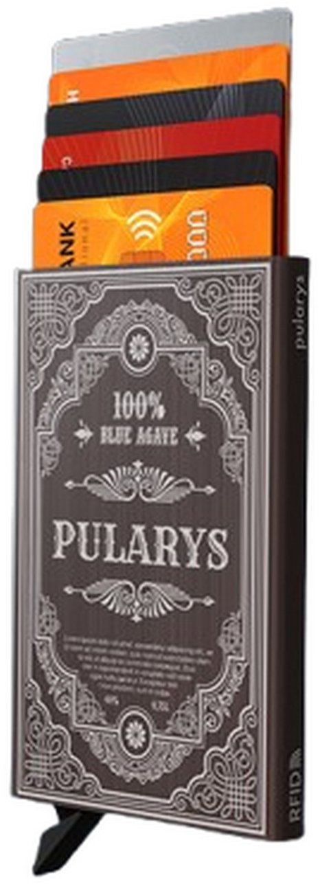 Pularys Pouzdro na doklady Tequila hnědé, kartáčovaný hliník 191215502