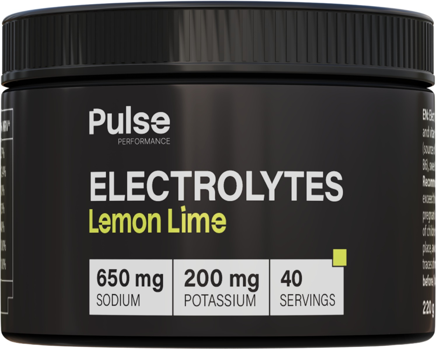 Pulse Performance Electrolytes 220 g, Lemon Lime