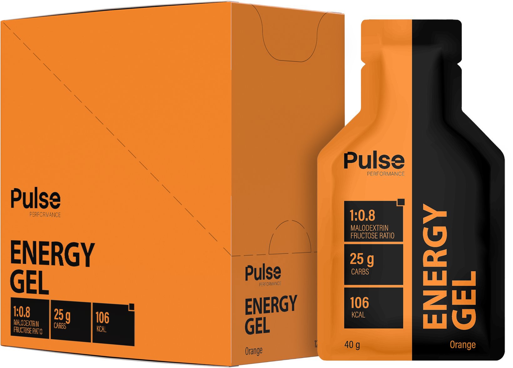 Pulse Performance Energy Gel Orange 12 × 40 g