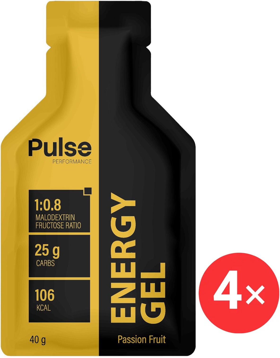 Pulse Performance Energy Gel Passion Fruit 4 × 40 g