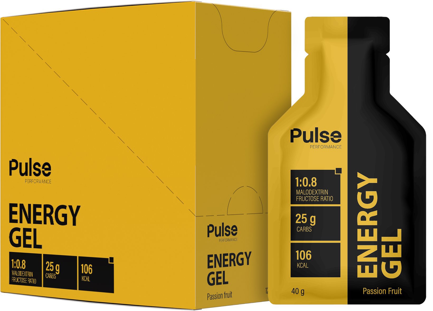 Pulse Performance Energy Gel Passion Fruit 12 × 40 g
