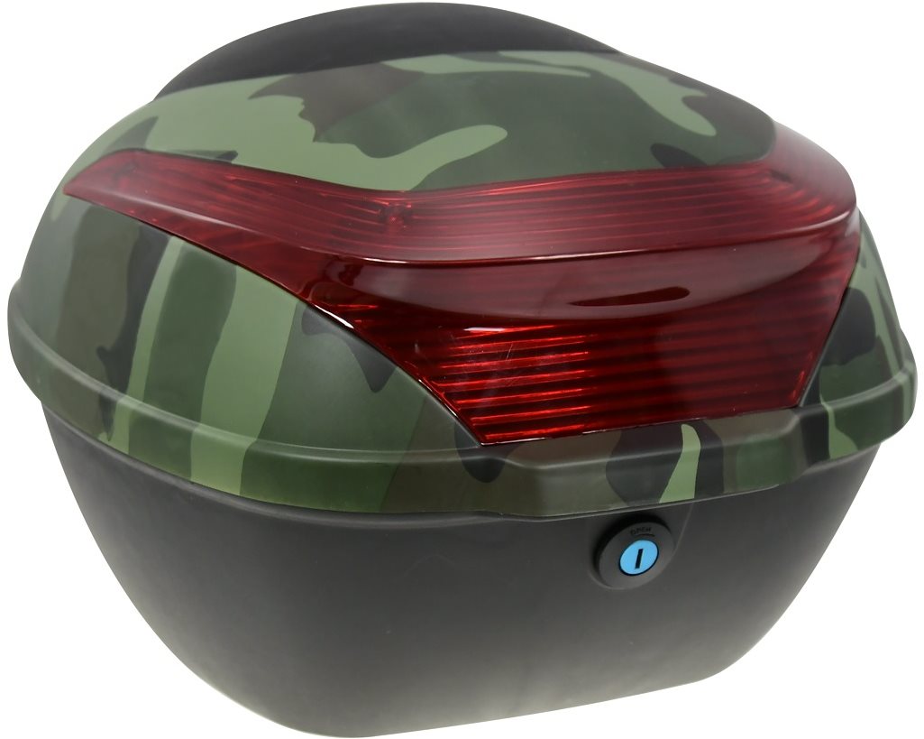 Zadní kufr k elektrickému motocyklu RACCEWAY E-BABETA, maskáč zelený