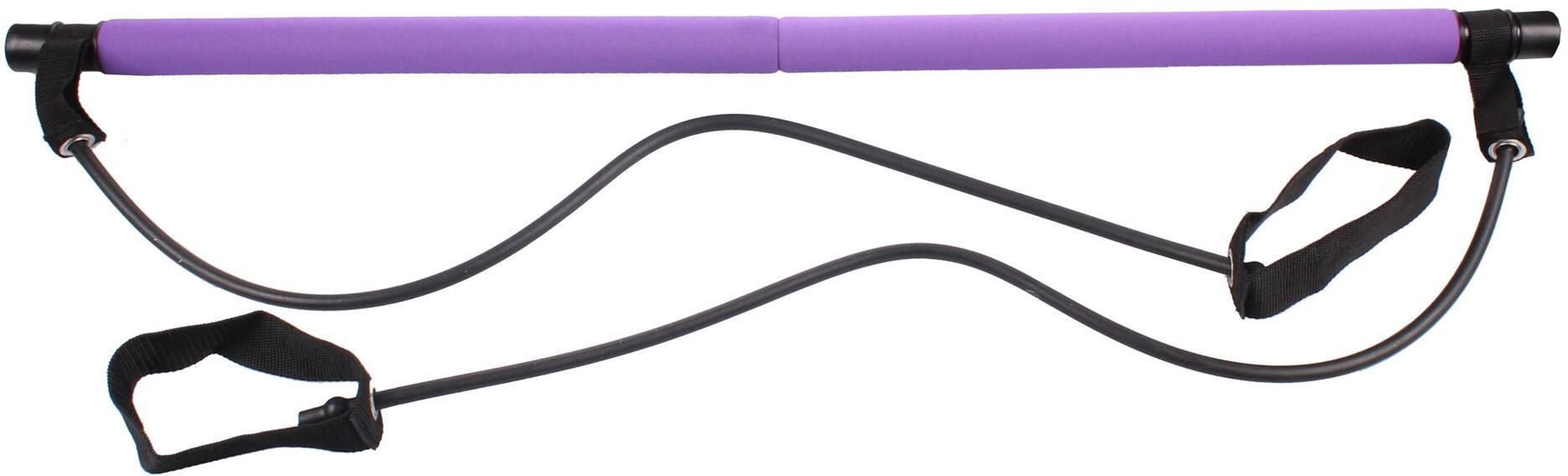 Merco Pilates Sticks posilovací tyč s gumou fialová