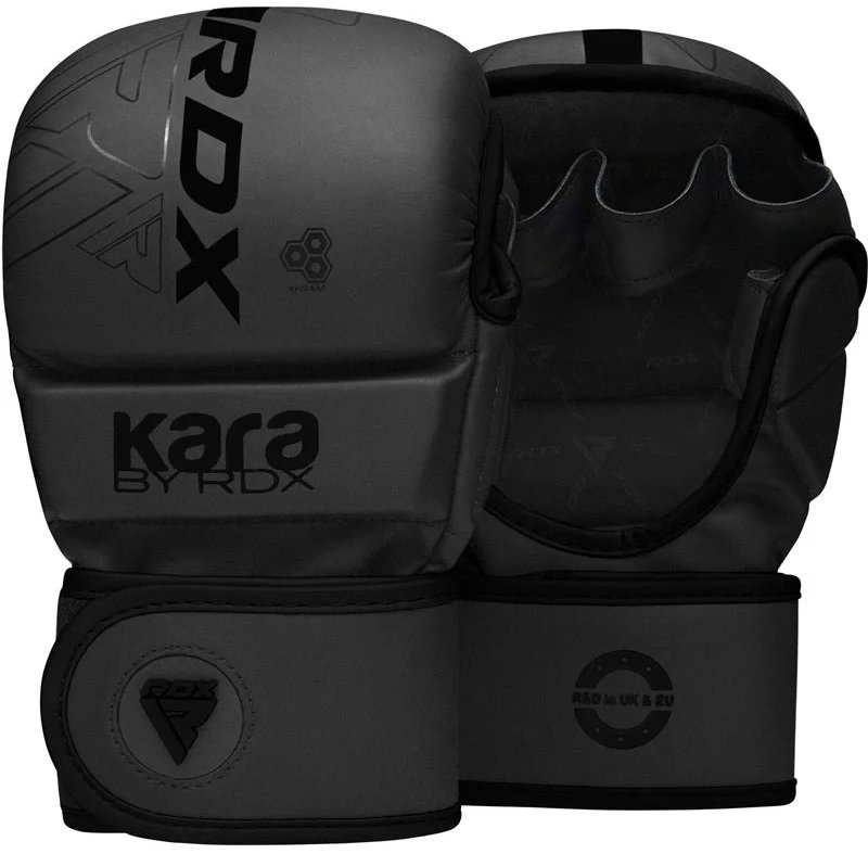 RDX grapplingové rukavice F6 Shooter, plus S/M, matné černé