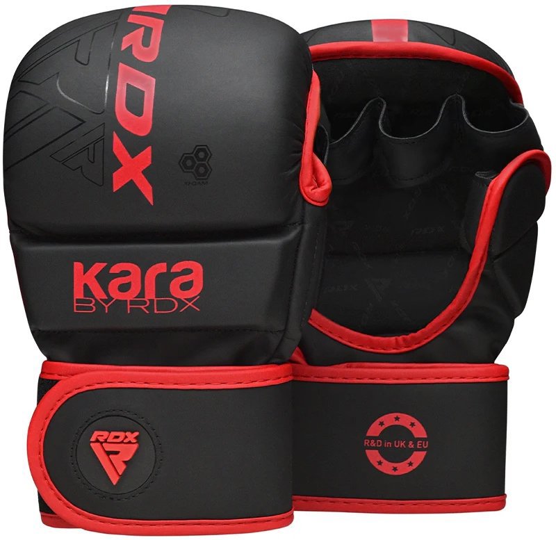 RDX grapplingové rukavice F6 Shooter, plus S/M, matné červené
