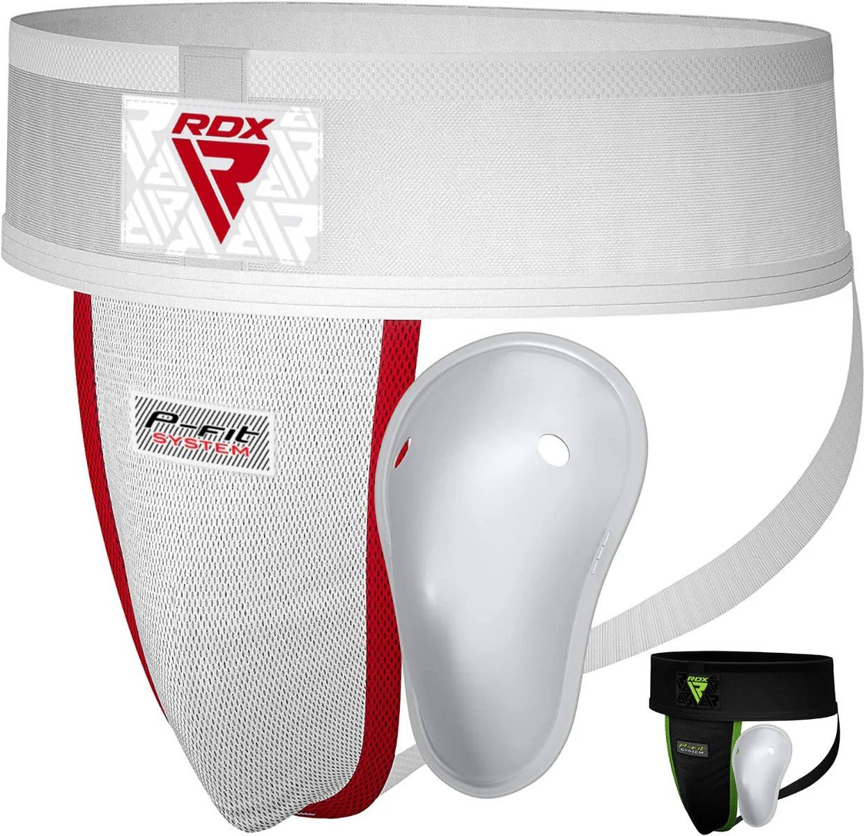 RDX Suspenzor H1 s gelovou vložkou, bílý, plus M