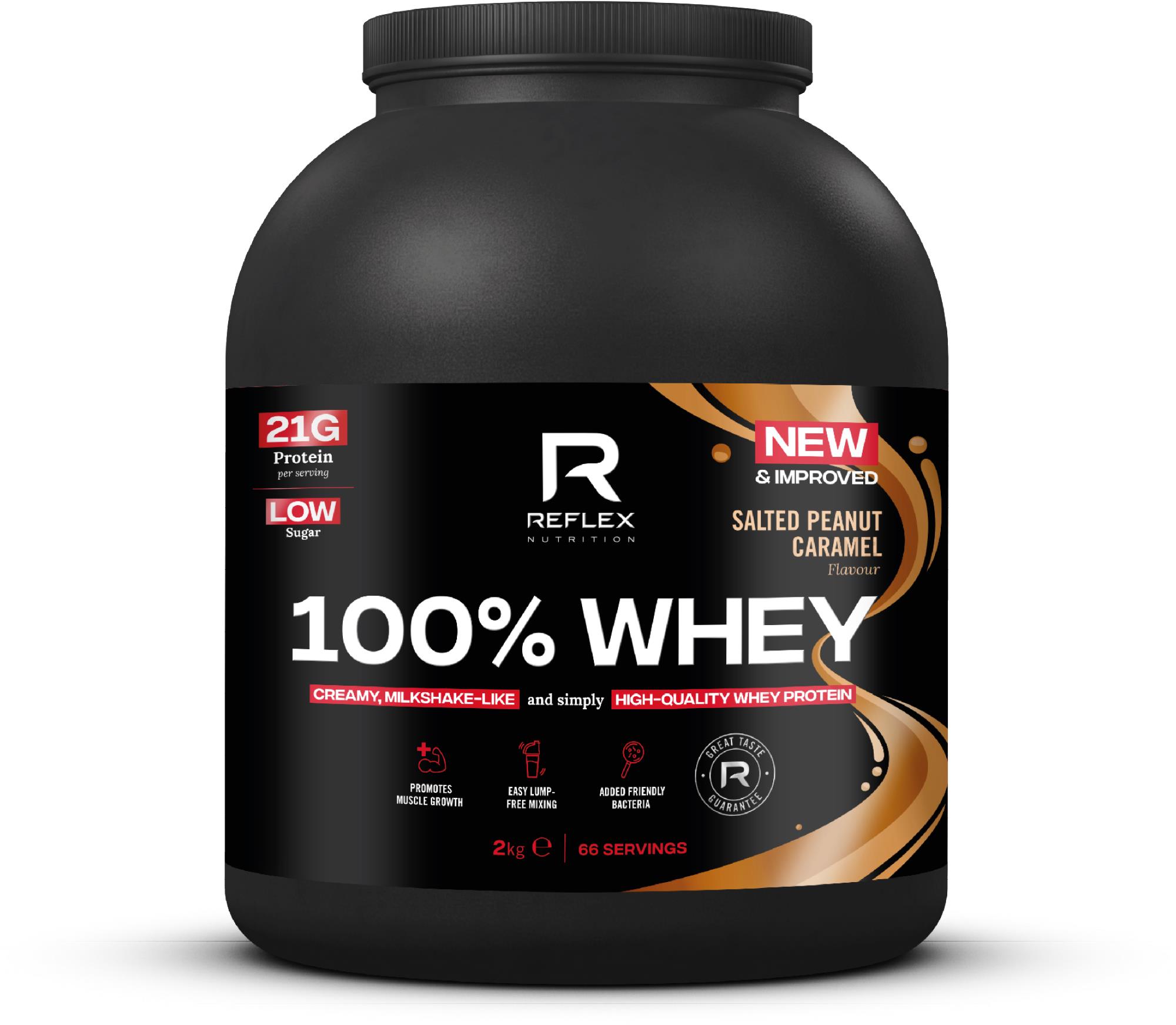 Reflex 100% Whey Protein 2 kg, slaný arašídový karamel