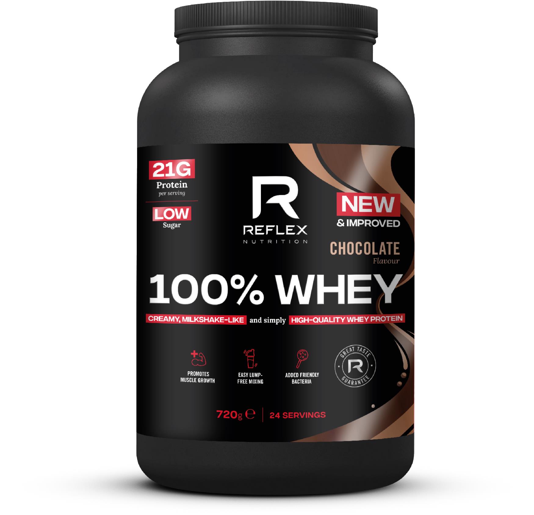 Protein reflex 100% whey protein 720 g, čokoláda