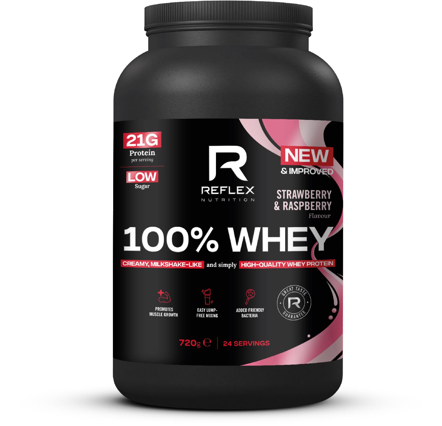Reflex 100% Whey Protein 720 g, jahoda malina